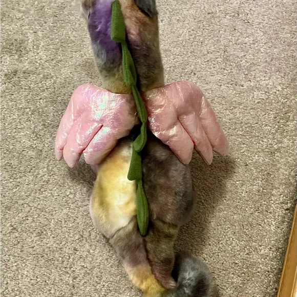 Ty Beanie Buddy “Scorch” the Dragon, 10” Plush - Purple/Pink/Multi (NO Hang Tag) - Picture 5 of 8